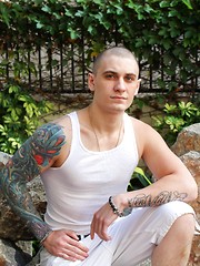 cumshots,jackoff,masturbation,solo,tattoo,bald